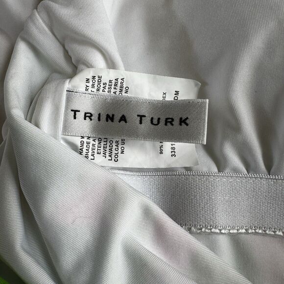 Trina Turk La Palma Off The Shoulder One Piece Swimsuit Ruffle Swim size 10 - Picture 7 of 8